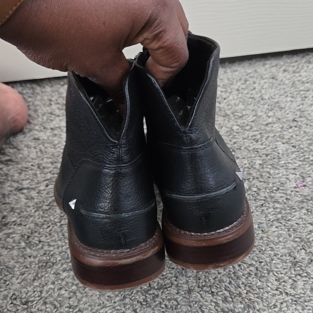 Franco Sarto Hero Black Leather Chelsea Boots Size 9.5 - Picture 4 of 11